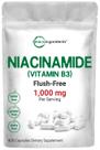 Suplemento de microingredientes: vitamina B3, niacinamida, 500 mg