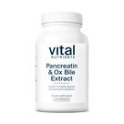 Suplemento de nutrientes vitais: pancreatina e bile de boi 500 mg 120 cápsulas