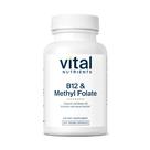 Suplemento de nutrientes vitais, vitamina B12 e folato de metilo, 200 cápsulas