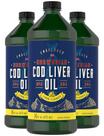 Suplemento de Óleo de Fígado de Bacalhau Carlyle - 480ml x 3 (Limão)
