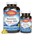 Suplemento de óleo de peixe Carlson Maximum Omega 2000 120 cápsulas gelatinosas