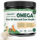 Suplemento de óleo de peixe ZEBORA Omega 3 para pele e pelagem de cães
