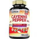 Suplemento de pimenta caiena Tenmido 6500 mg com gengibre 120 cápsulas
