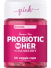 Suplemento de probióticos PINK para mulheres e saúde digestiva 50 cápsulas