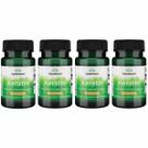 Suplemento de queratina Swanson 50 mg 60 cápsulas, pacote com 4 Suplemento de queratina Swanson 50 mg 60 cápsulas, pacote com 4