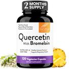 Suplemento de quercetina de Sandhu com bromelaína 1000 mg 120 cápsulas Suplemento de quercetina de Sandhu com bromelaína 1000 mg 120 cápsulas