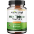 Suplemento de suporte hepático Natures Craft Milk Thistle 60 Ct