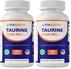 Suplemento de Taurina Vitamatic 2000mg 180 Comprimidos Vegetarianos x2