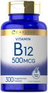 Suplemento de Vitamina B12 Carlyle - 500mcg - 300 Comprimidos