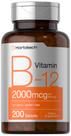 Suplemento de vitamina B12 Horbäach 2000mcg 200 comprimidos vegetarianos