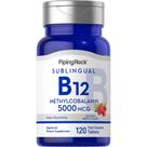 Suplemento de vitamina B12 Piping Rock 5000mcg 120 comprimidos