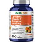 Suplemento de Vitamina C Lipossomal Nusa Pure - 2032mg - 200 Cápsulas