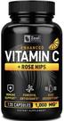 Suplemento de vitamina C Zeal Naturals 1000 mg com roseira brava 120 cápsulas