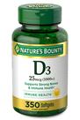 Suplemento de Vitamina D3 1000 UI - Nature's Bounty - 350 Cápsulas