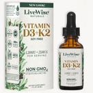 Suplemento de vitamina D3 1208IU da Live Wise Naturals com K2 25mcg