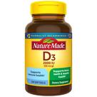 Suplemento de Vitamina D3 2000 UI - 250 Cápsulas Gelatinosas