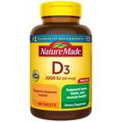 Suplemento de Vitamina D3 2000 UI - 400 Comprimidos (Natural)