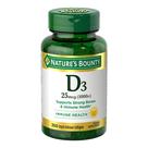Suplemento de Vitamina D3 Nature's Bounty - 1000 UI - 350 Cápsulas