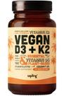 Suplemento de vitamina D3 vegana Sapling 4000 IU + K2 100mcg 60 cápsulas gelatinosas