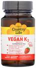 Suplemento de vitamina K2 vegana Country Life 500mcg 60 comprimidos
