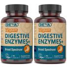 Suplemento de vitaminas veganas DEVA e enzimas digestivas+ 90 cápsulas x2