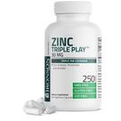 Suplemento de Zinco Bronson Zinc Triple Play - 30mg - 250 Cápsulas