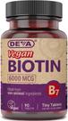 Suplemento DEVA, biotina vegana, comprimidos de 6000mcg (90 unidades)