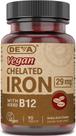 Suplemento DEVA Nutrition Ferro quelatado vegano 29 mg com B-12