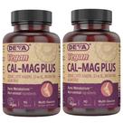 Suplemento DEVA Vegan de cálcio e magnésio com zinco, vitamina C, D
