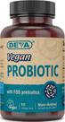Suplemento Deva Vegan Probiotic - 2 Bilhões de CFU com Prebióticos - 90 Cápsulas