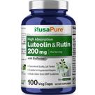Suplemento do complexo de luteolina NusaPure com rutina 200 mg 100 cápsulas