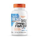 Suplemento Doctor's Best Óleo de peixe Omega 3 purificado e transparente 120mL