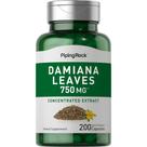 Suplemento: Extrato de folha de damiana Piping Rock 750 mg 200 cápsulas