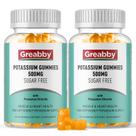Suplemento Greabby Potassium Gummies 500mg para adultos de 120 anos