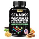 Suplemento Grevol Sea Moss com óleo de semente preta e ashwagandha