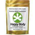 Suplemento Happy Body Organic Sulphur Crystals - 454g - 99% Puro Suplemento Happy Body Organic Sulphur Crystals - 454g - 99% Puro