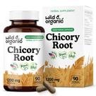 Suplemento herbal de raiz de chicória selvagem e orgânica 1200 mg 90 cápsulas