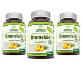Suplemento Herbal Secrets Bromelina 500 mg 120 comprimidos x3