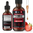 Suplemento HERBIFY Mullein Drops Lung Cleanse 120 ml de morango