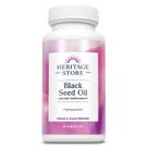 Suplemento HERITAGE STORE Óleo de semente preta 650 mg 90 quilates vegano