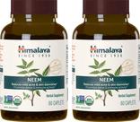 Suplemento Himalaya Organic Neem 600mg 60 cápsulas (pacote com 2)