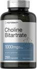 Suplemento Horbaach de bitartrato de colina 1000 mg 250 cápsulas