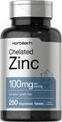 Suplemento Horbäach de zinco quelado 100mg 250 comprimidos