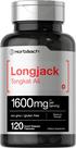 Suplemento Horbäach Longjack Tongkat Ali 1600mg 120 cápsulas