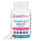 Suplemento Just Thrive Vitamina K2-7 Plus D3 60 cápsulas