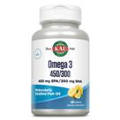 Suplemento KAL 450/300 1280mg Omega 3 Sabor Limão 60 Cápsulas