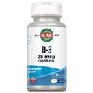 Suplemento KAL de vitamina D3 1000IU de cápsulas gelatinosas 100 porções