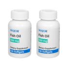 Suplemento MAJOR, óleo de peixe, 500 mg, ômega-3, 130 cápsulas gelatinosas, pacote com 2 unidades