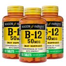 Suplemento MASON NATURAL de vitamina B12 50mcg com cálcio 100 comprimidos