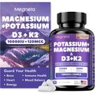 Suplemento MEGNETA Potássio Magnésio Vitamina D3 K2 10000IU